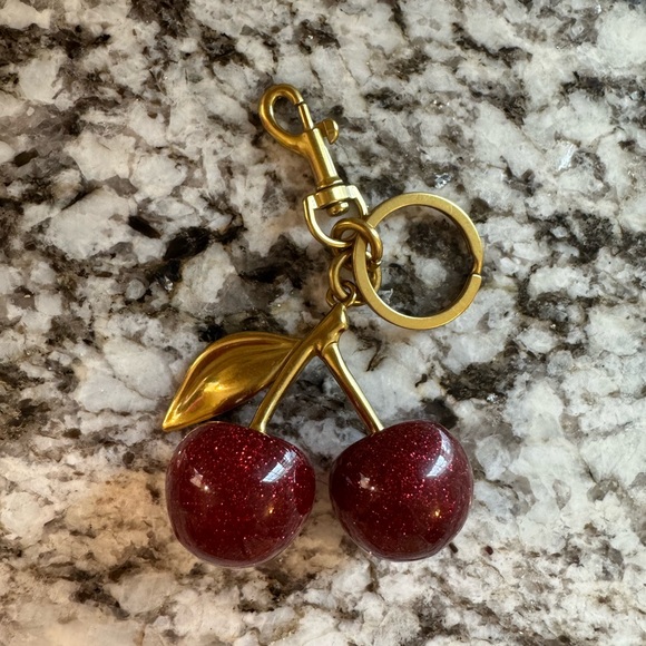 The Unbranded Brand Accessories - Red Cherry Bag Charm Keychain Unbranded